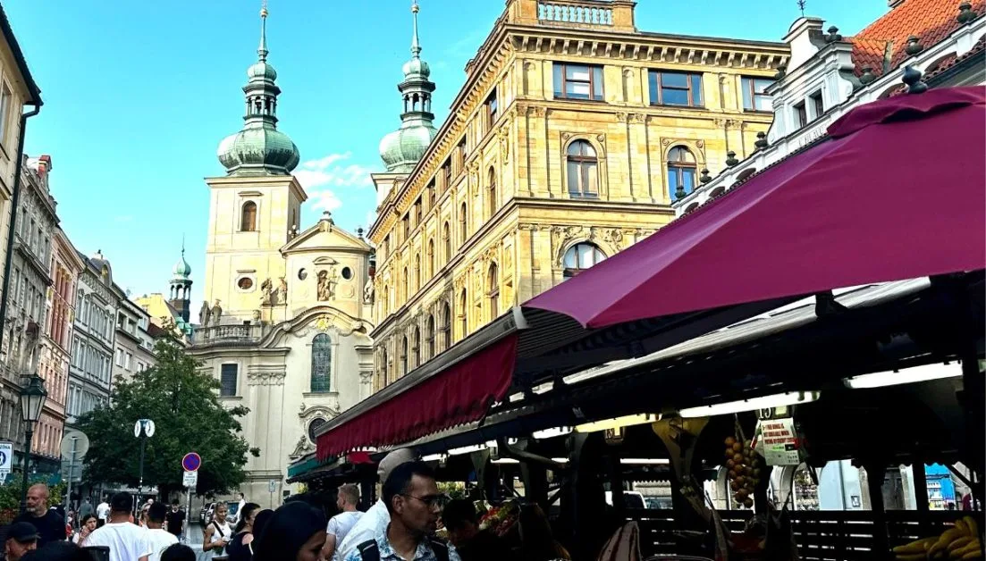 A street market in Prague located in the Old Town Square and worth visiting for local produce.