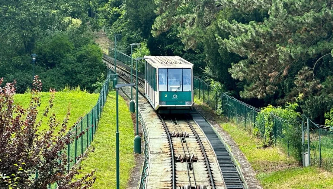 A funicular to transport people from Prague to Petrin Hill. It is useful if you are unable to walk up the steep paths.