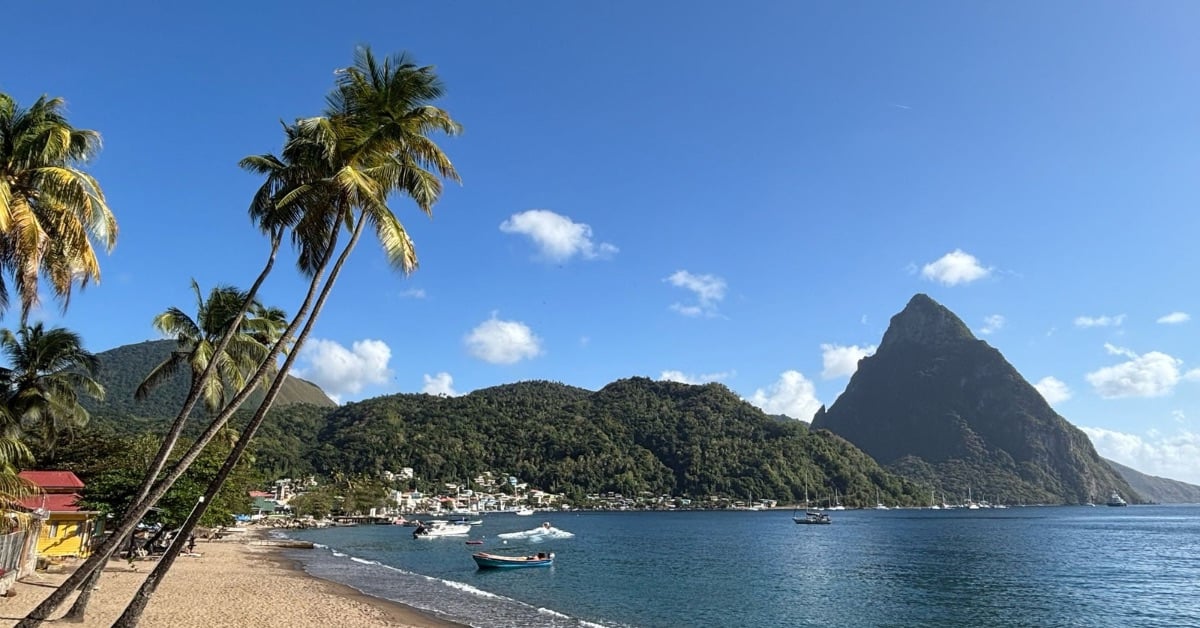 Tropical beach and mountain resort