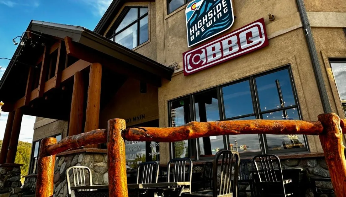 A local brewery tour is one of the best things to do in Frisco Co in Winter if you like beer. This wooden building is one of the stops.