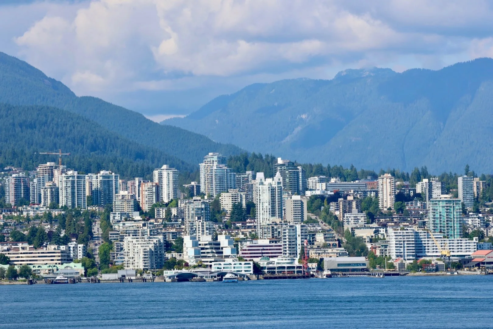 Vancouver skyline mountains waterfront