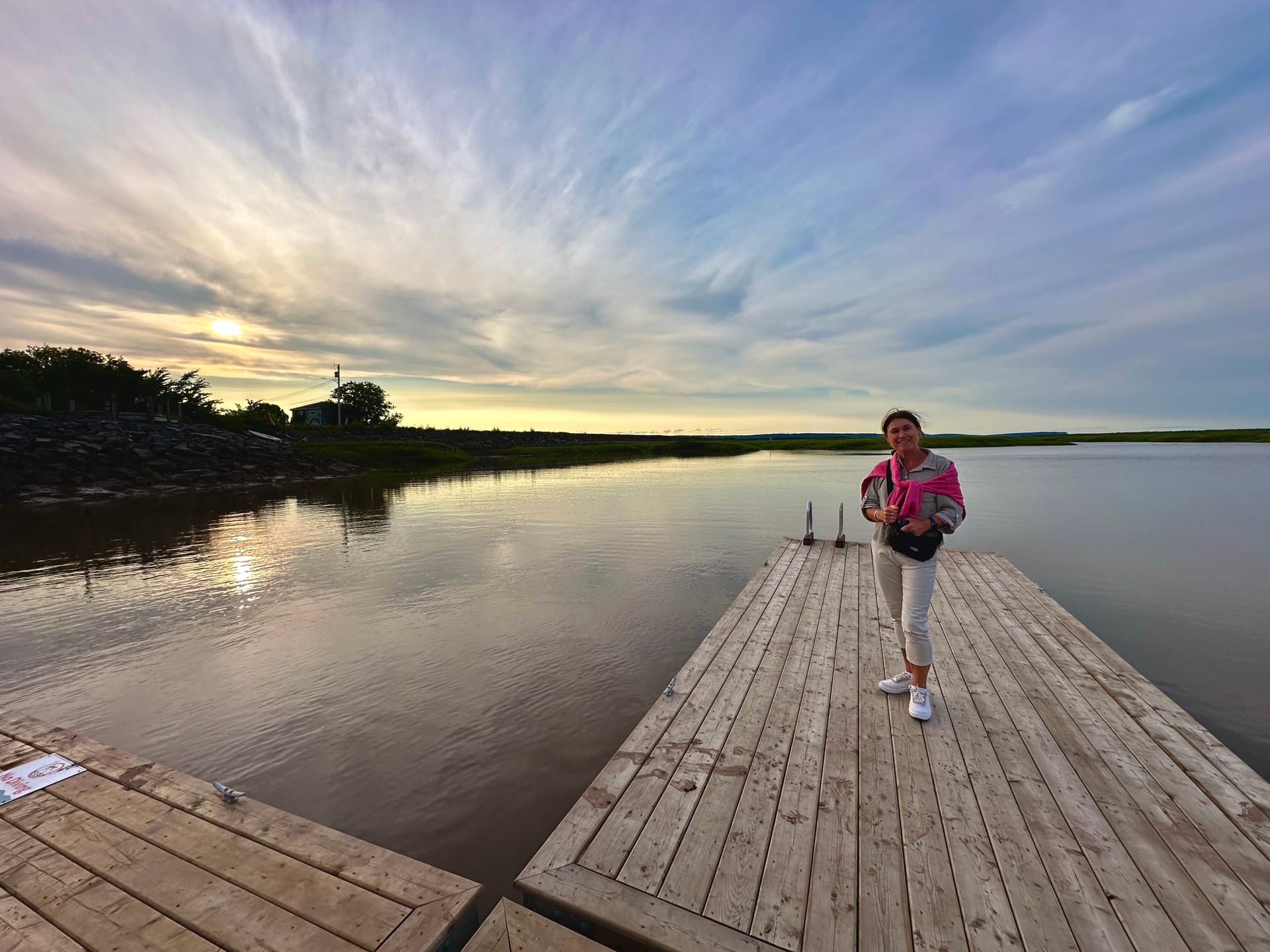 Sunset over the water at Wolfville, Nova Scotia
