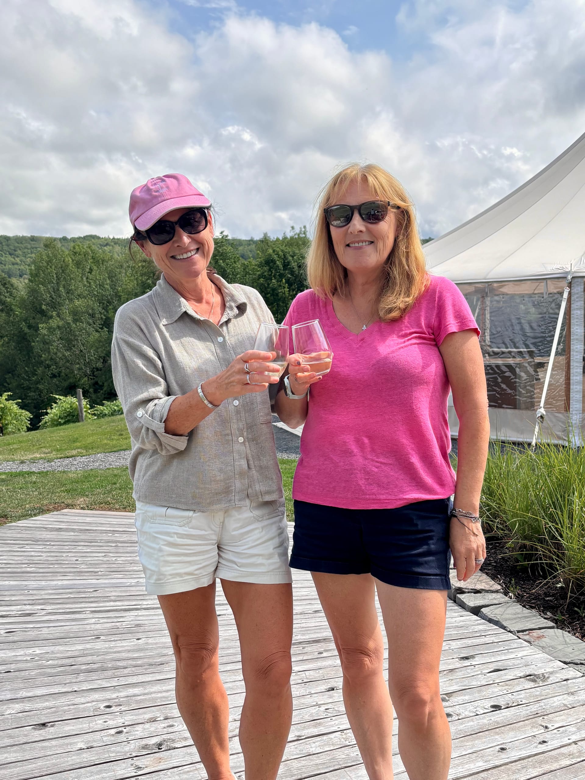 Wine tasting at Benjamin Bridge winery in Nova Scotia