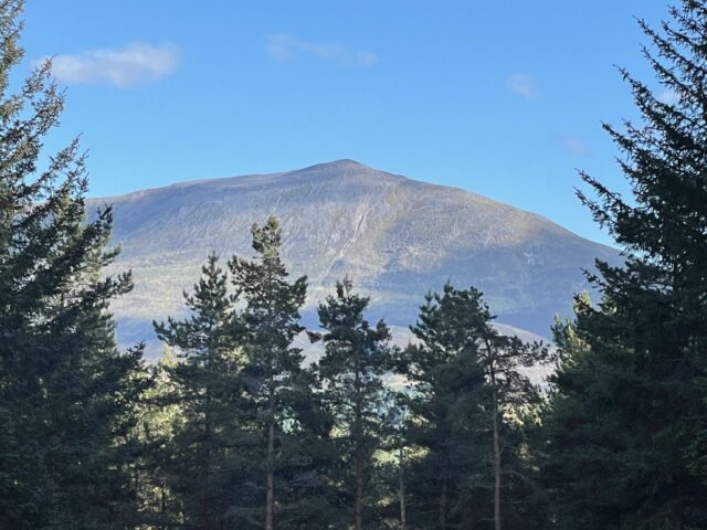 A peak in Scotland called Schiehallion.