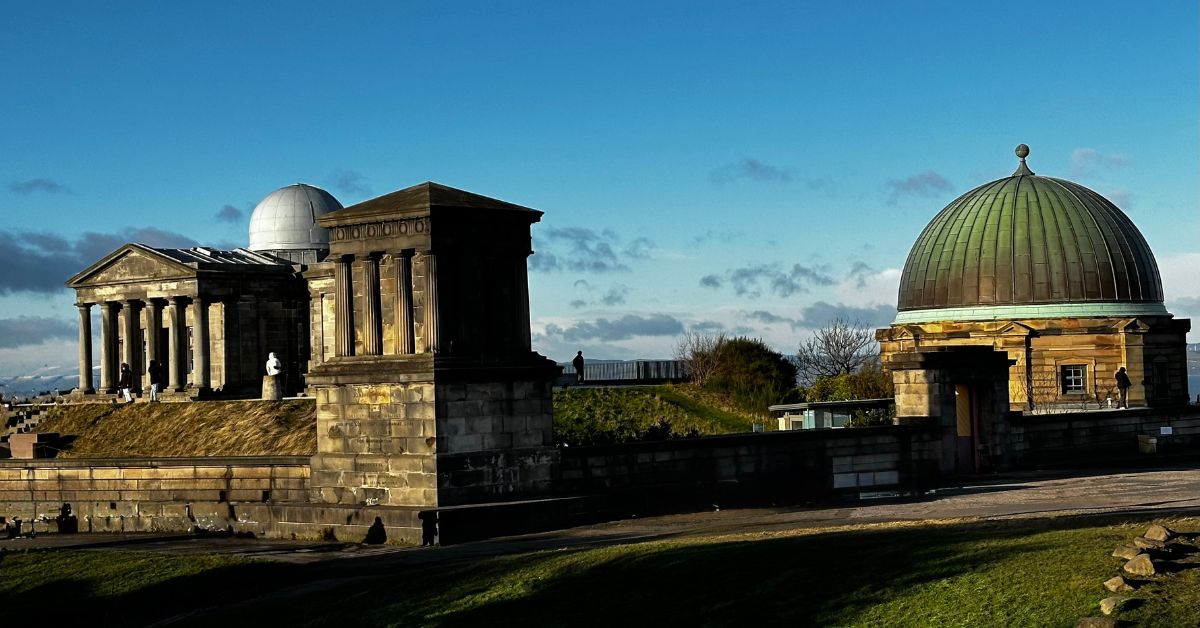 A dome roof observatory building on top of Calton Hill Edinburgh.