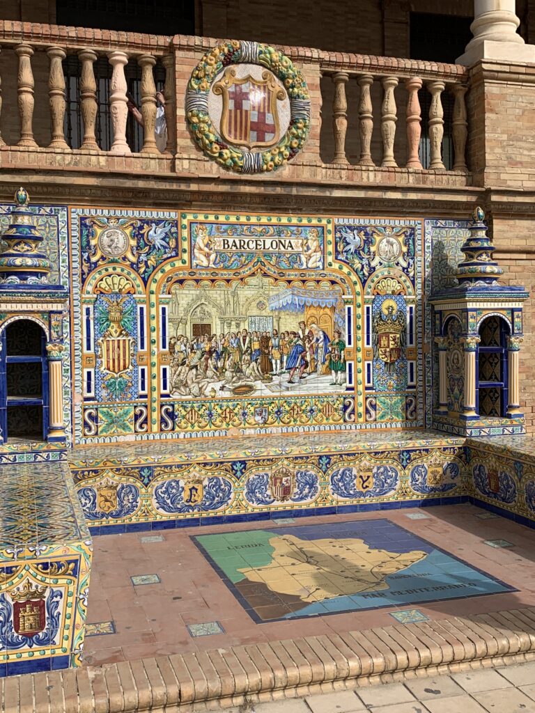 Plaza de Espana has incredibly detailed mosaics.
