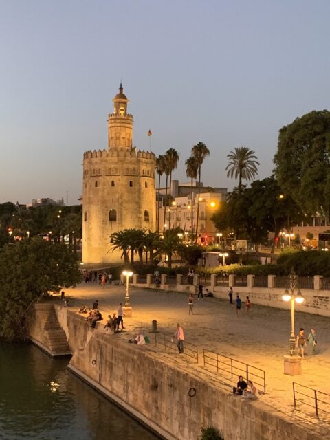 A large tower in Seville called Torre del Oro which translate into Tower of Gold in English.