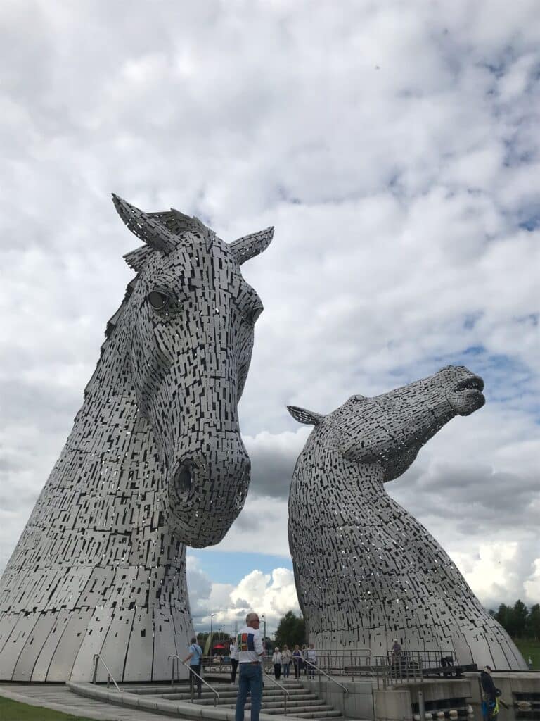 The Steel Kelpie horses in Scotland pay homage to mythical historical figures.