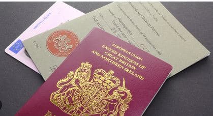 Travel documents like passports and visas.