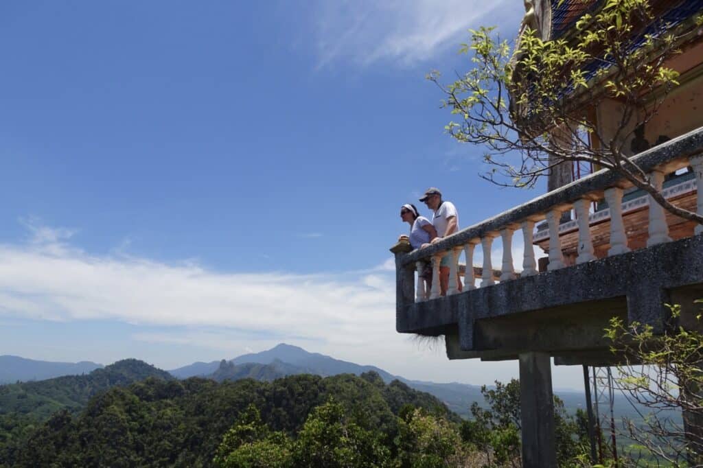 A viewing station at the top of a 1206 step climb in Krabi