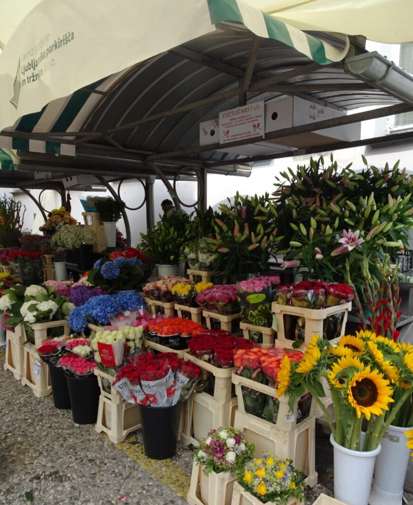 Flower market in Slovenia