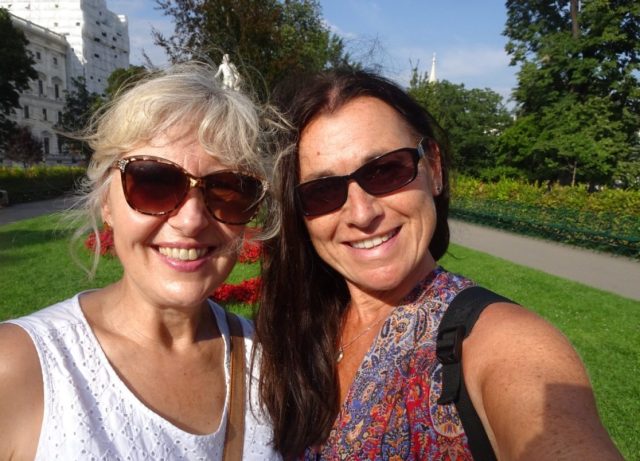 Two friends heading on a holiday in Europe