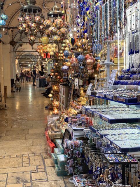 Stalls in the Grand Bazaar in Istanbul