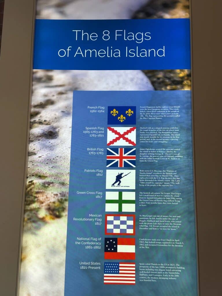 A summary of the flags that have flown over Amelia Island, Florida since 1562 to the present day,