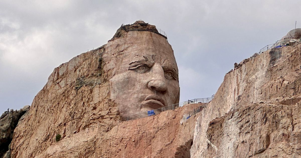 Seeing the carved Head of a person carved out of rock is one of the unique things to do in Black Hills South Dakota.
