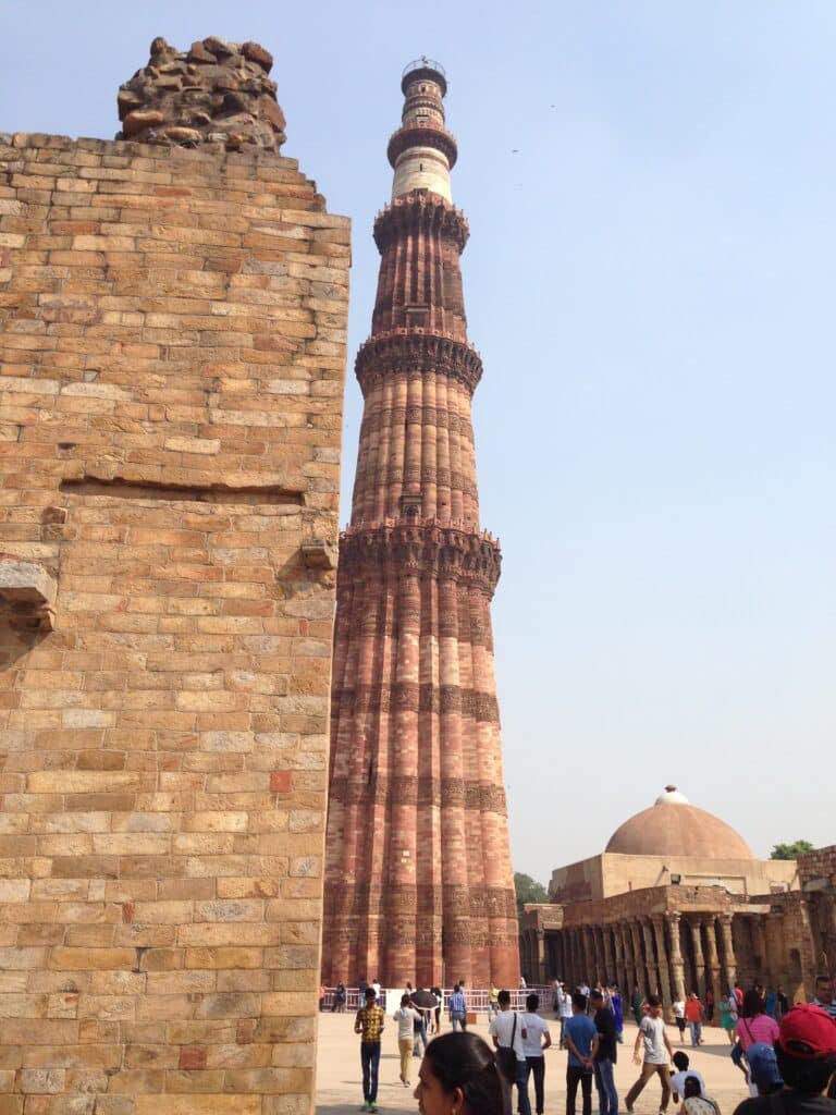 Qutub Minar is a sandstone tower in Delhi India