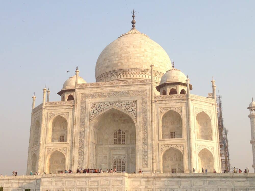 Golden Triangle India Itinerary. The Taj Mahal is a white marble tomb built for love. It is in the heart of the Golden Triangle India.