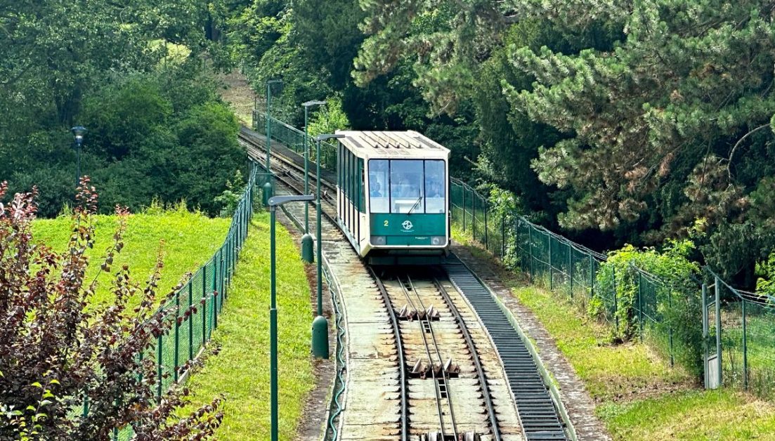 A funicular to transport people from Prague to Petrin Hill. It is useful if you are unable to walk up the steep paths.