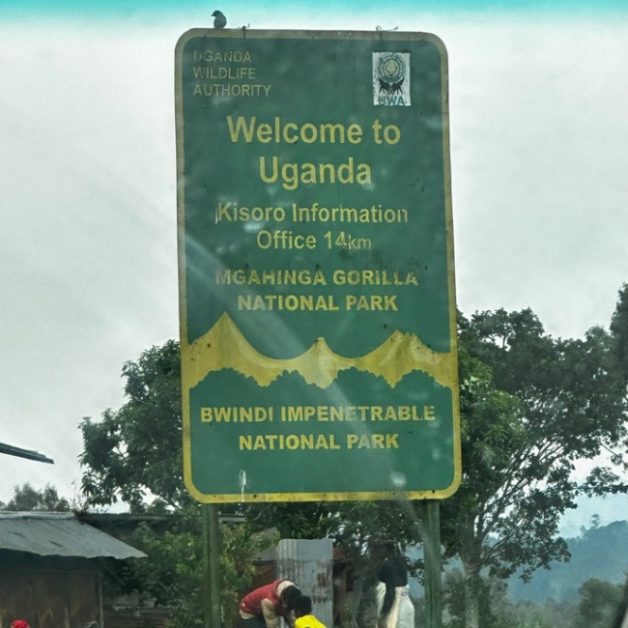 Border sign Uganda