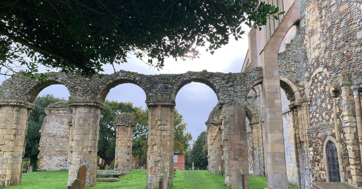 Arched Ruins of St Bartholomew's Church in Orford