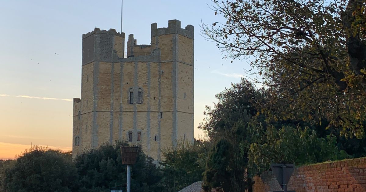 Sunset over Orford Castle
