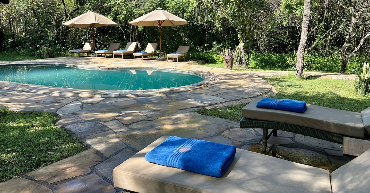 Karen Blixen camp pool area.