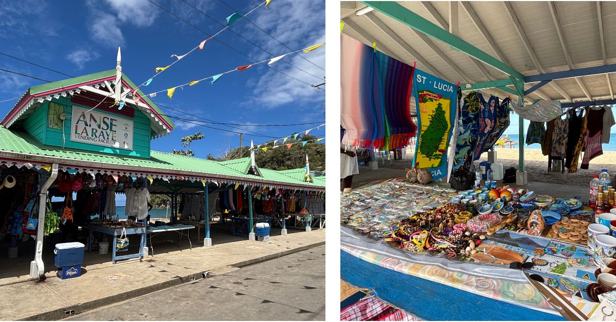 Market area with stalls selling souvenirs
